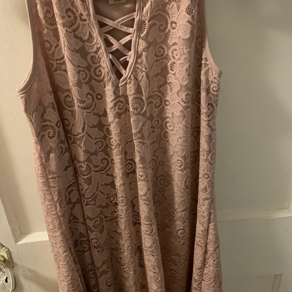 Pink floral dress